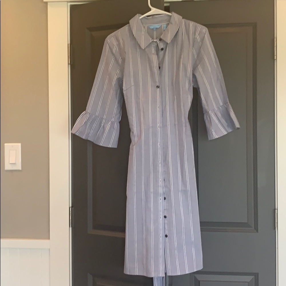Blue and Navy Striped Dress